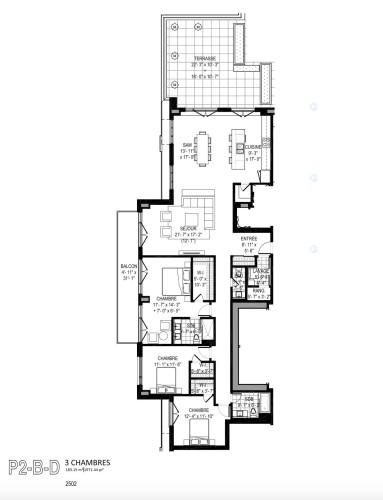 Floor Plan - 2502-2200 Rue Sauvé O., Montréal (Ahuntsic-Cartierville), QC - Other