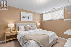 Basement Bedroom is virtually staged - 