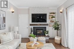 NEWER Wood Burning Fireplace w Mantle w/o to Yard - 