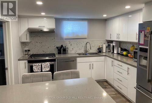 Lower - 79 Barrhead Crescent, Toronto, ON - Indoor Photo Showing Kitchen With Double Sink