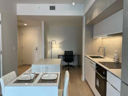 Salle à manger - 1609-1288 Rue St-Antoine O., Montréal (Ville-Marie), QC - Indoor Photo Showing Kitchen With Upgraded Kitchen