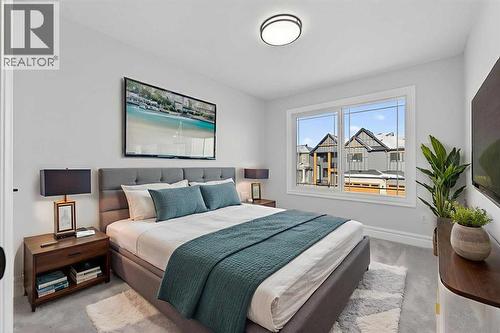 Virtually Staged - 98 Waterford Crescent, Chestermere, AB - Indoor Photo Showing Bedroom