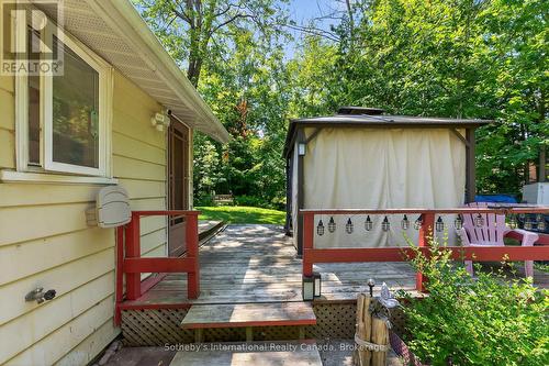 Side deck. Gazebo included - 14 Domar Road, Tiny, ON - Outdoor With Exterior