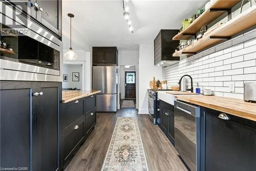12 Francis Street, Hamilton, ON - Indoor Photo Showing Kitchen With Stainless Steel Kitchen With Upgraded Kitchen