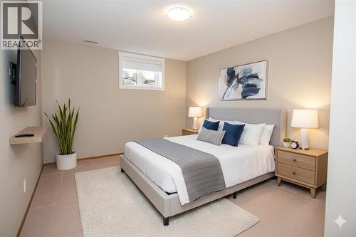 Guest Bed - Virtual Staging - 16 Eagleview Heights Nw, Cochrane, AB - Indoor Photo Showing Bedroom