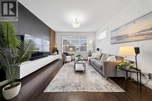 404 Redstone View Ne, Calgary, AB - Indoor Photo Showing Living Room
