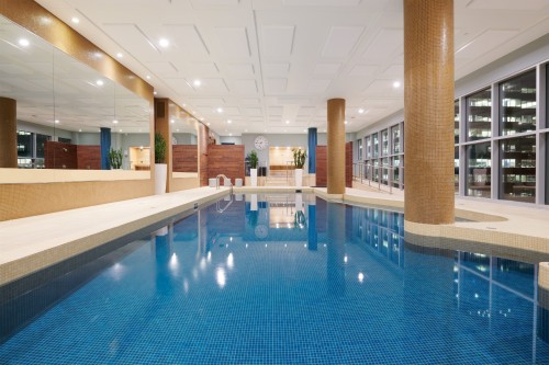 Pool - 1902-1100 Rue De La Montagne, Montréal (Ville-Marie), QC - Indoor Photo Showing Other Room With In Ground Pool