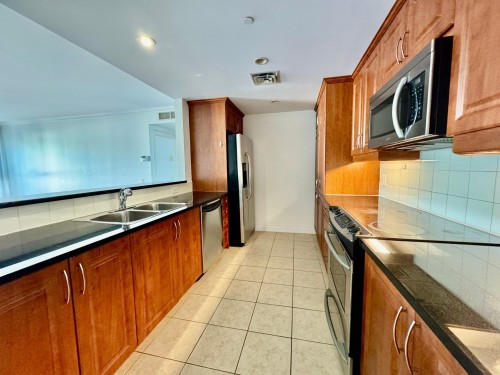 Cuisinette - 19F-1200 Boul. De Maisonneuve O., Montréal (Ville-Marie), QC - Indoor Photo Showing Kitchen With Double Sink