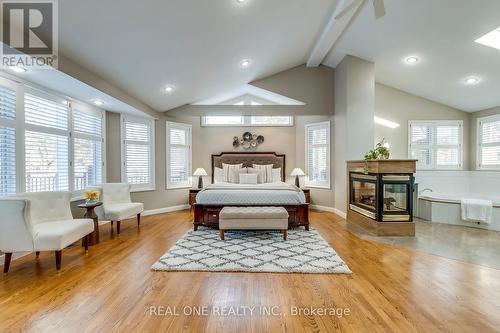 1399 Chriseden Drive, Mississauga, ON - Indoor Photo Showing Living Room With Fireplace