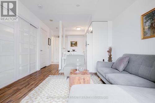 Living Room Overlooking Bedroom Doors Closed - 405 - 4 Elsinore Path, Toronto, ON - Indoor Photo Showing Other Room