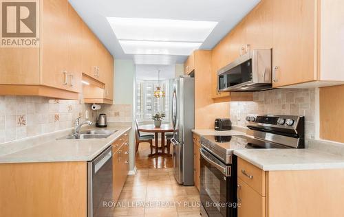 803 - 5 Lisa Street, Brampton, ON - Indoor Photo Showing Kitchen With Stainless Steel Kitchen With Double Sink