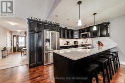 kitchen with quartz counter top - 