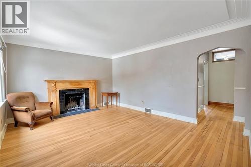 238 St. Louis, Windsor, ON - Indoor Photo Showing Living Room With Fireplace