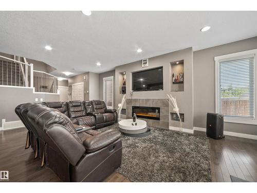 20641 97A Av Nw, Edmonton, AB - Indoor Photo Showing Living Room With Fireplace