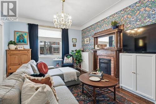 75 Dundurn Street N, Hamilton, ON - Indoor Photo Showing Living Room With Fireplace