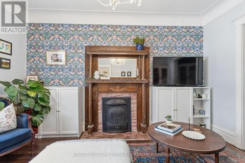 75 Dundurn Street N, Hamilton, ON - Indoor Photo Showing Living Room With Fireplace