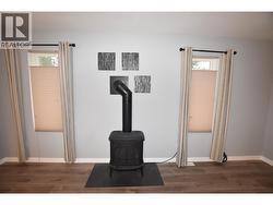 propane fireplace takes the chill off on a cool morning - 