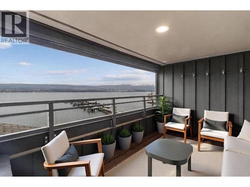 Primary suite private deck, virtually staged - 2777 Casa Loma Road Unit# 207, West Kelowna, BC -  With Body Of Water With Exterior