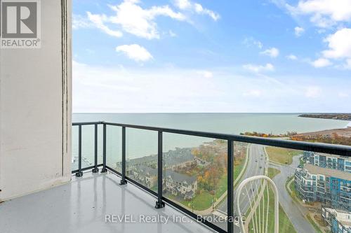 1907 - 385 Winston Road, Grimsby (Grimsby Beach), ON - Outdoor With Body Of Water With Balcony With View