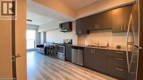 275 Larch Street Unit# G503, Waterloo, ON - Indoor Photo Showing Kitchen With Stainless Steel Kitchen With Double Sink