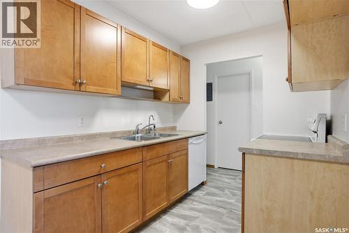 401 4045 Rae Street, Regina, SK - Indoor Photo Showing Kitchen With Double Sink