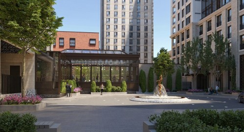 Courtyard - 505-1518 Rue Sherbrooke O., Montréal (Ville-Marie), QC - Outdoor With Facade