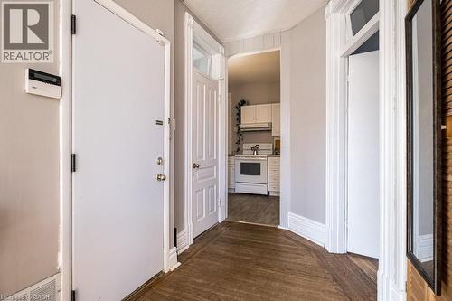 Separate entrance to the second-floor unit. Enter through the main door, proceed up the stairs, and access the unit through the private second-floor door. - 270 Queen Street S Unit# 2, Hamilton, ON - Indoor