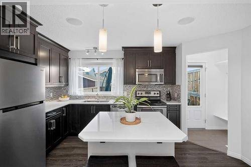 61 Auburn Meadows View Se, Calgary, AB - Indoor Photo Showing Kitchen With Stainless Steel Kitchen With Upgraded Kitchen