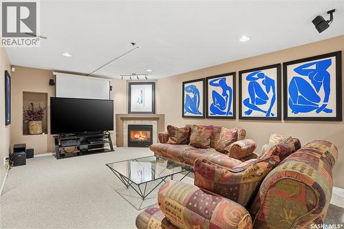 2804 St Andrews Road, Regina, SK - Indoor Photo Showing Living Room With Fireplace
