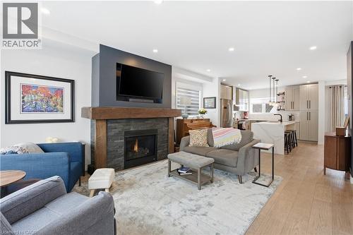 49 Brucedale Avenue E, Hamilton, ON - Indoor Photo Showing Living Room With Fireplace