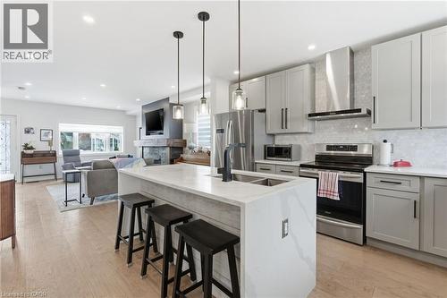 49 Brucedale Avenue E, Hamilton, ON - Indoor Photo Showing Kitchen With Stainless Steel Kitchen With Upgraded Kitchen