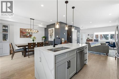 49 Brucedale Avenue E, Hamilton, ON - Indoor Photo Showing Kitchen With Double Sink With Upgraded Kitchen