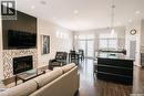 458 Teal Lane, Saskatoon, SK  - Indoor Photo Showing Living Room With Fireplace 