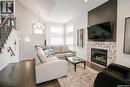 458 Teal Lane, Saskatoon, SK  - Indoor Photo Showing Living Room With Fireplace 