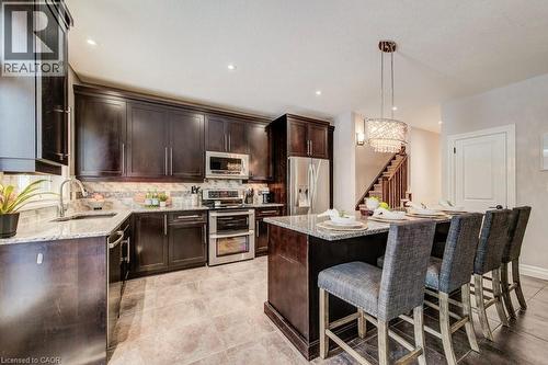 58 Eden Oak Trail, Kitchener, ON - Indoor Photo Showing Kitchen With Stainless Steel Kitchen With Upgraded Kitchen