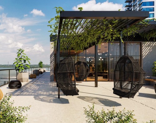 Patio - 413-112 Ch. De La Pointe-Nord, Montréal (Verdun/Île-Des-Soeurs), QC - Outdoor