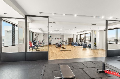 Exercise Room - 413-112 Ch. De La Pointe-Nord, Montréal (Verdun/Île-Des-Soeurs), QC - Indoor Photo Showing Gym Room