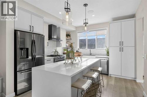 Kitchen - 35 Wolf Hollow Park Se, Calgary, AB - Indoor Photo Showing Kitchen With Upgraded Kitchen