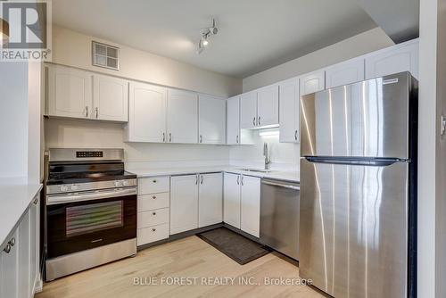 Renovated Kitchen - 1705 - 389 Dundas Street W, London East (East K), ON - Indoor Photo Showing Kitchen With Stainless Steel Kitchen