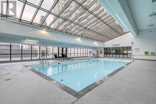 Indoor Salt Water Pool - Floor 3 - 1705 - 389 Dundas Street W, London East (East K), ON - Indoor Photo Showing Other Room With In Ground Pool