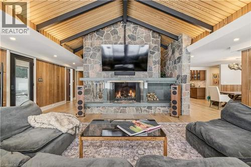 2510 Britannia Road, Burlington, ON - Indoor Photo Showing Living Room With Fireplace