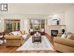 spacious living space w/ cozy fireplace - 