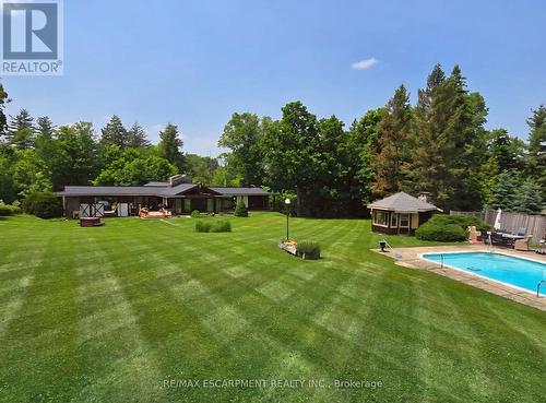 2510 Britannia Road, Burlington, ON - Outdoor With In Ground Pool With Deck Patio Veranda With Backyard