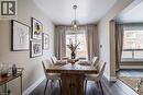Dining area featuring dark wood-style floors and baseboards - 417 Garden Street, Cambridge, ON  - Indoor Photo Showing Dining Room 
