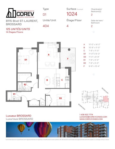 Vue d'ensemble - 404-8115 Boul. St-Laurent, Brossard, QC - Other