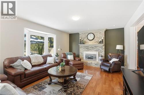 1 Meander Close, Hamilton, ON - Indoor Photo Showing Living Room With Fireplace