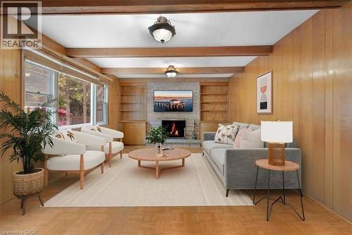 67 Elmhurst Drive, Hamilton, ON - Indoor Photo Showing Living Room With Fireplace
