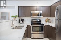 kitchen with white subway tile backsplash - 