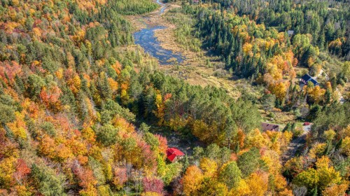 Photo aérienne - 2216 Mtée Sauvage, Saint-Adolphe-D'Howard, QC - Outdoor With View