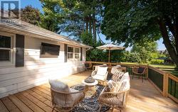 Look at the back yard deck - 